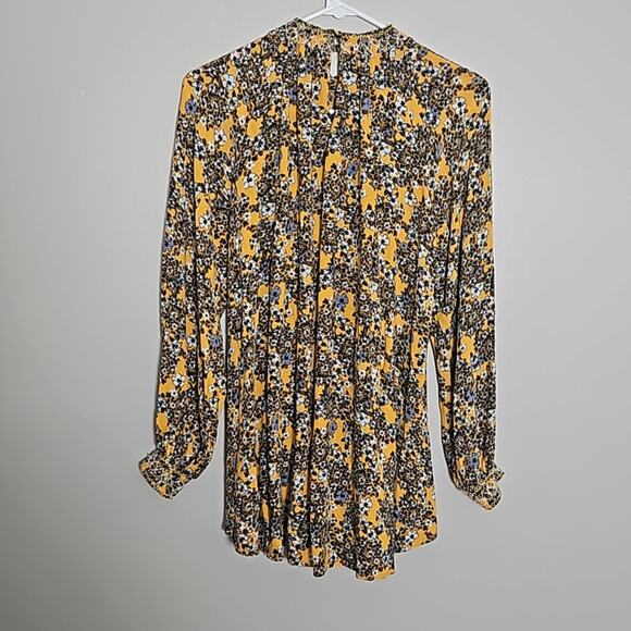 Free People Oversized Flowy Flowers Tunic Top Sz XS - Picture 6 of 8